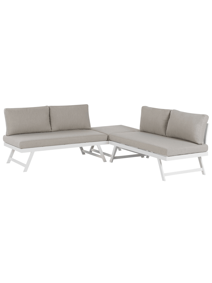 Beliani 2-tlg Lounge Set COCCORINO in Grau/Weiß günstig kaufen onesize
