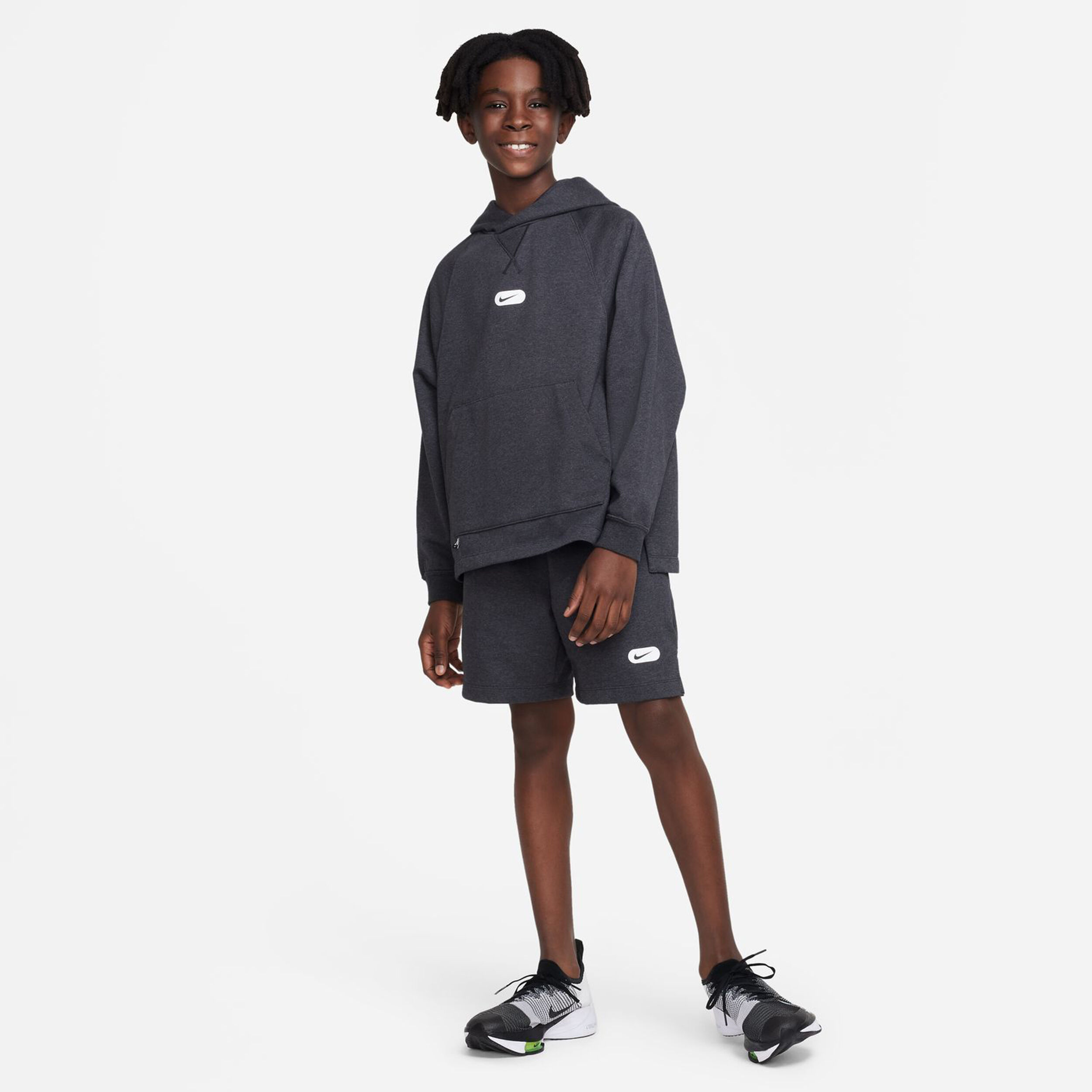 Dri-Fit Fleece Training Shorts Jungen - Schwarz