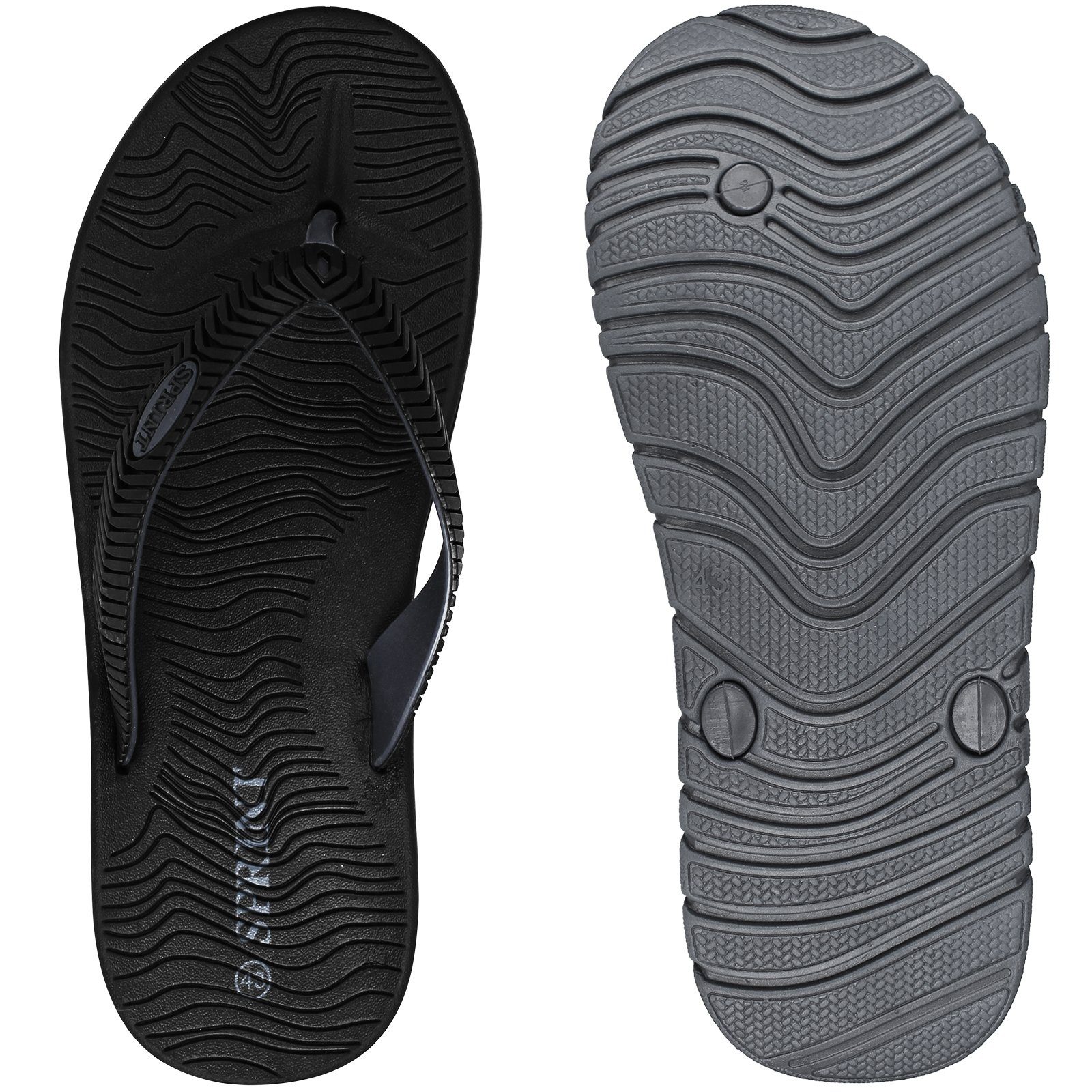 Herren Farb- Größenwahl Zehen-Trenner Badeschuhe Strandschuhe Zehentrenner Strand Sauna Sommer Schuhe Schlappen Zehentreter Badeschlappen