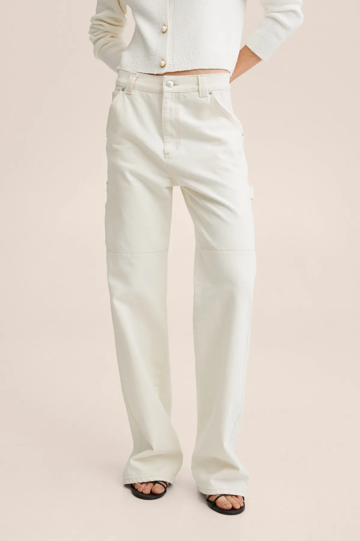 MANGO  Ecru Damenjeans 27085805