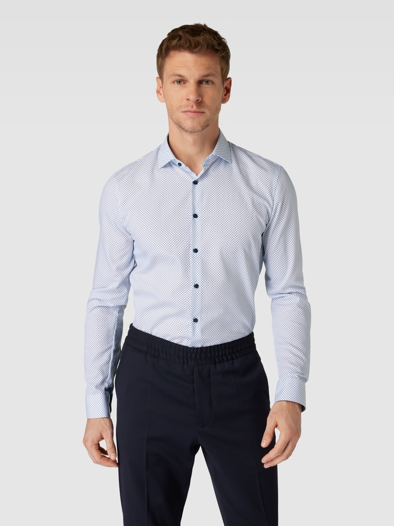 Body Fit Business-Hemd mit extra langem Arm in bleu