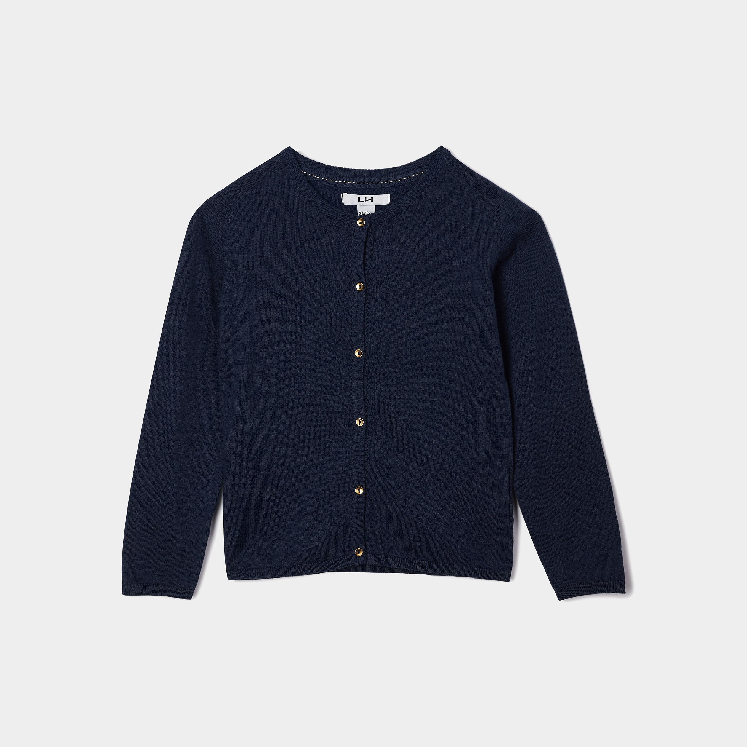 Gilet boutonné bleu marine fille | La Halle