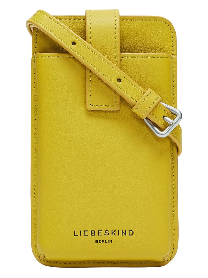 LIEBESKIND BERLIN Leder-Handytasche in Gelb - (B)10 x (H)18 x (T)2,5 cm günstig kaufen onesize
