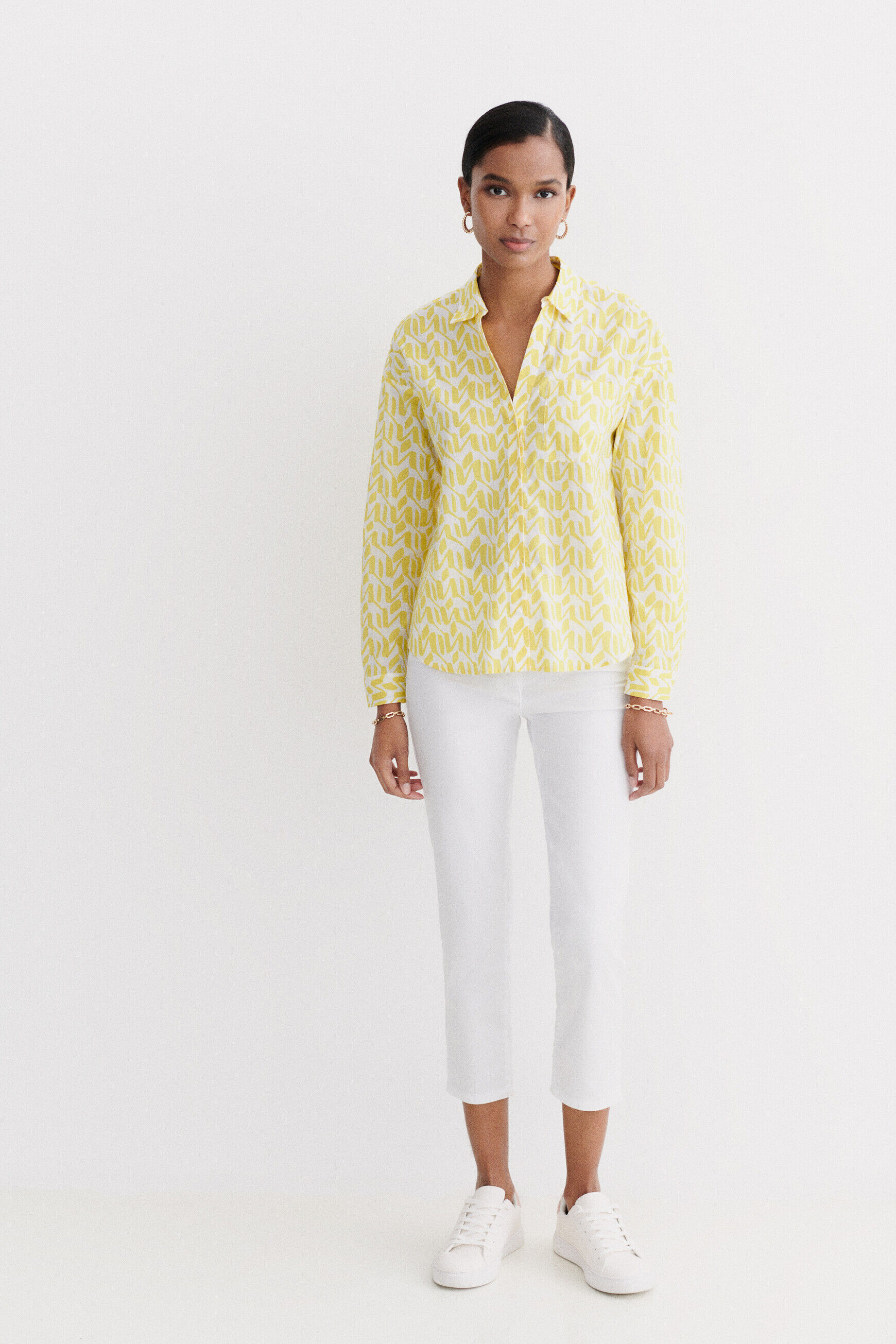 pantacourt mason blanc femme