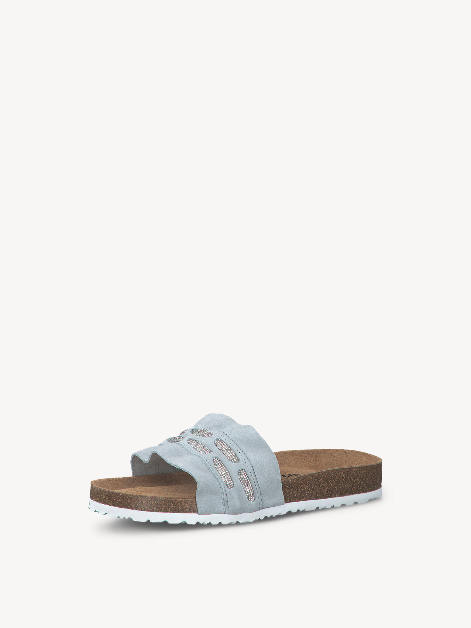 Mule en cuir - bleu