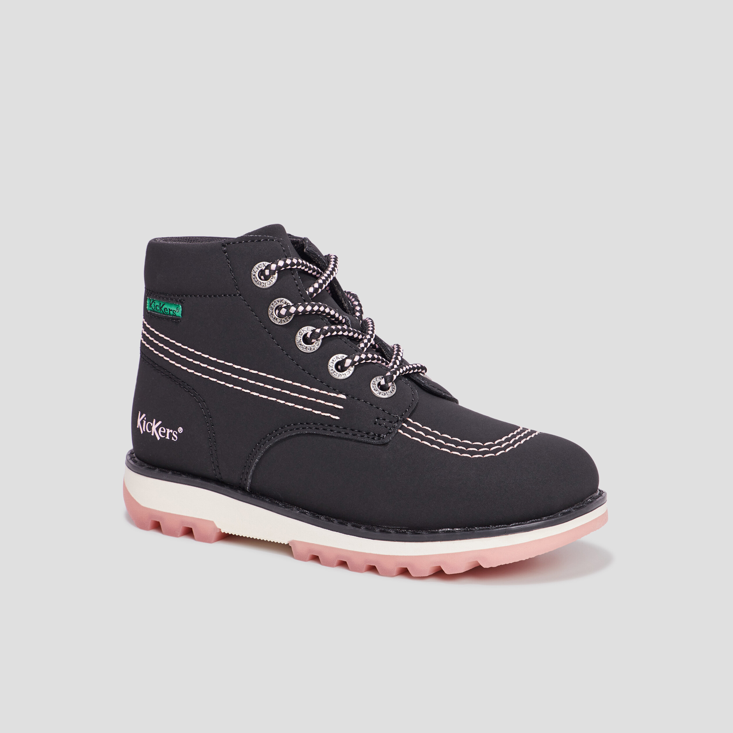 Bottines zippées Kickers Krally noir fille | La Halle