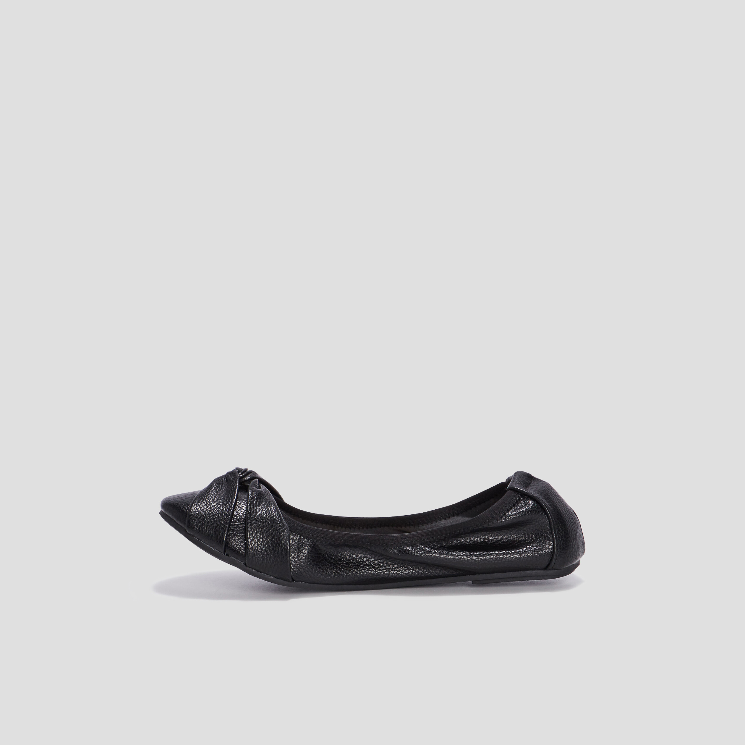 Ballerines détail effet noué noir femme | La Halle
