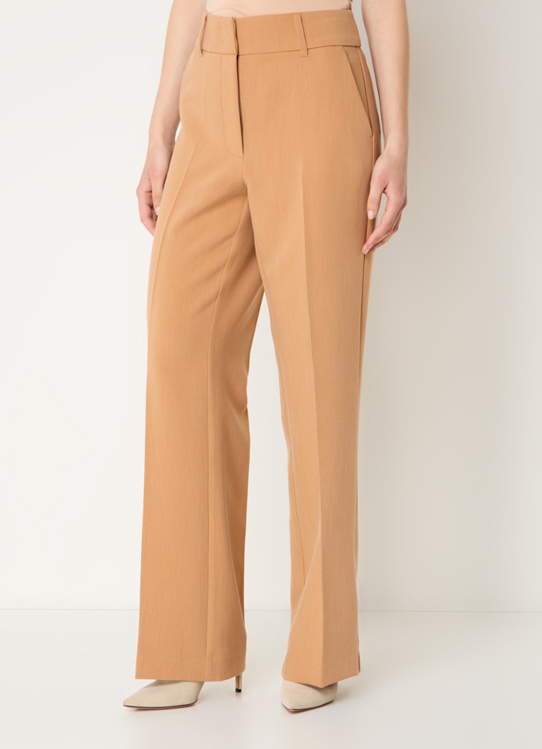 Expresso high-waist straight-fit trousers with side pockets