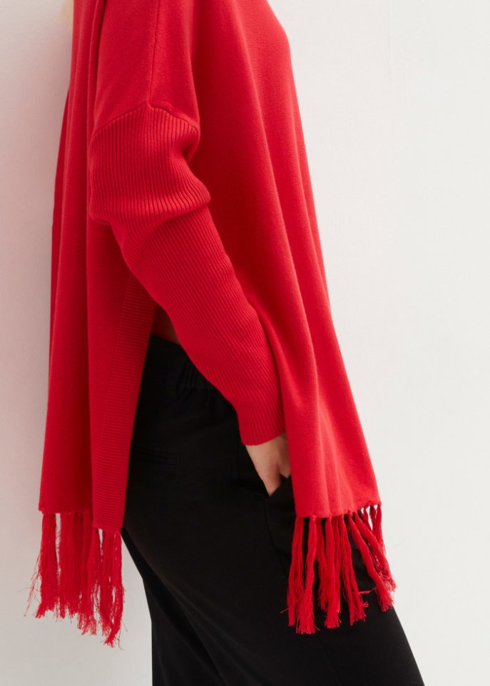 Pullover mit Fransenkante