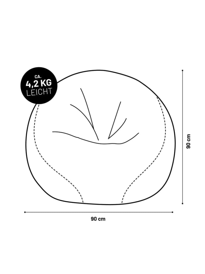 Lumaland Luxury Fußball Sitzsack Fußballsitzkissen - klein günstig kaufen onesize
