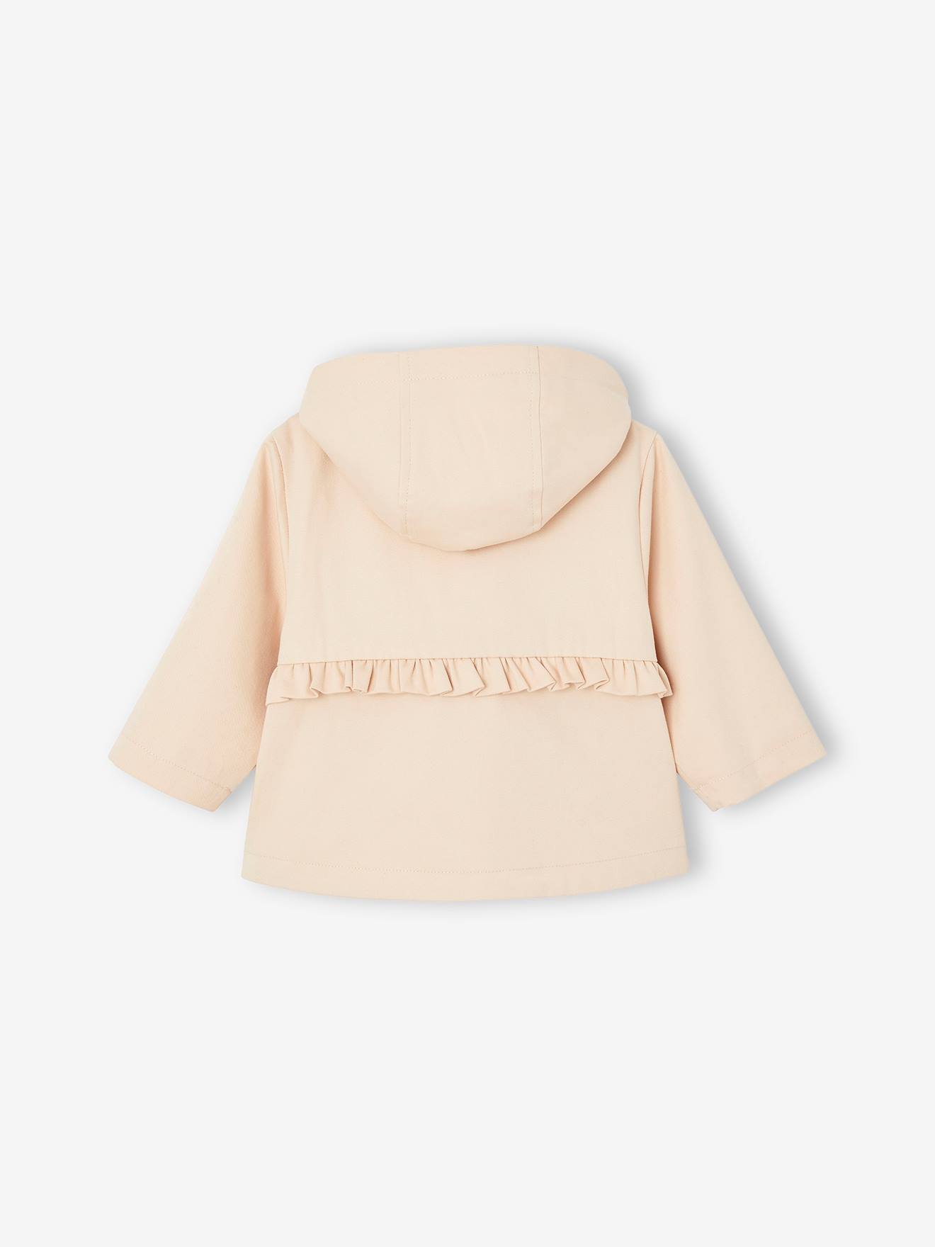 Vertbaudet Gefütterte Baby Jacke mit Kapuze - beige