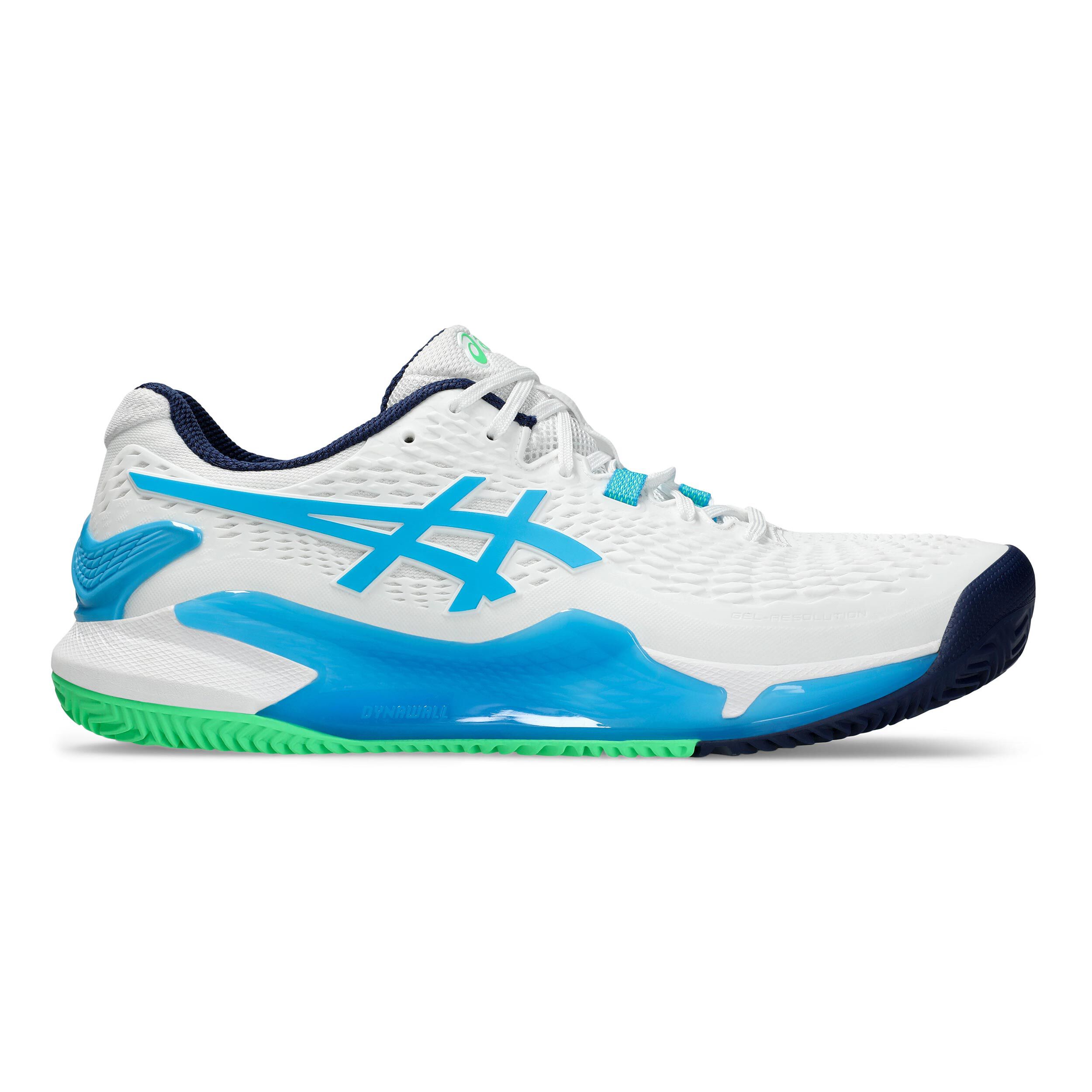 Gel-Resolution 9 Clay Sandplatzschuh Herren - Weiß, Hellblau