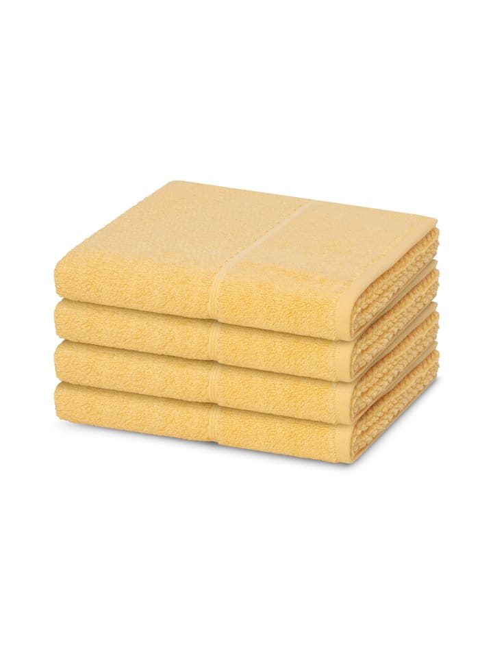 Möve for Frottana 4 X Handtuch im Set Pearl in Maize günstig kaufen 50 x 100 cm