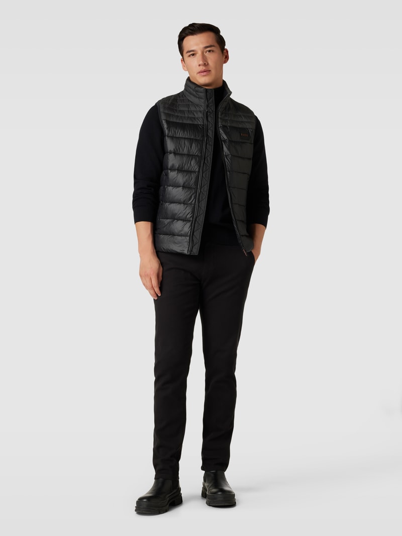 Steppweste mit Label-Detail Modell 'Odeno' in schwarz