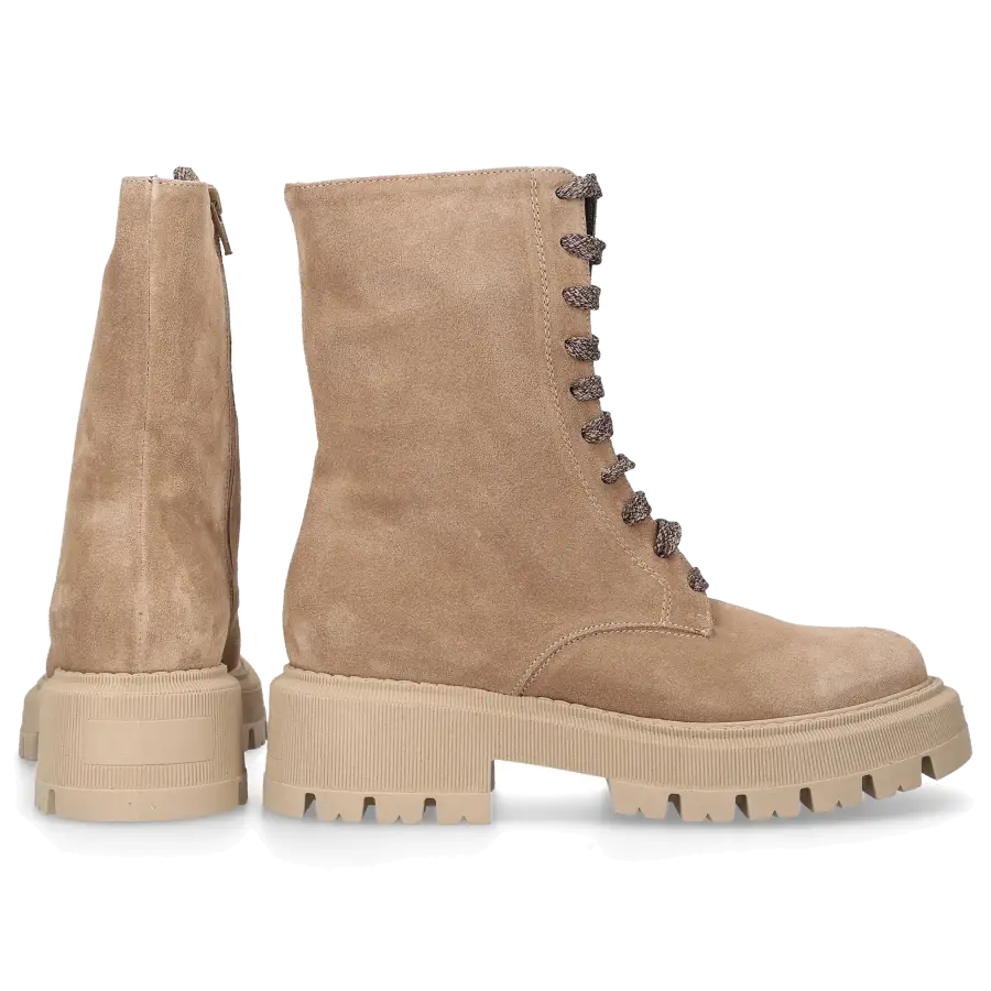 EN AVANT - Stiefeletten C024 Veloursleder - beige