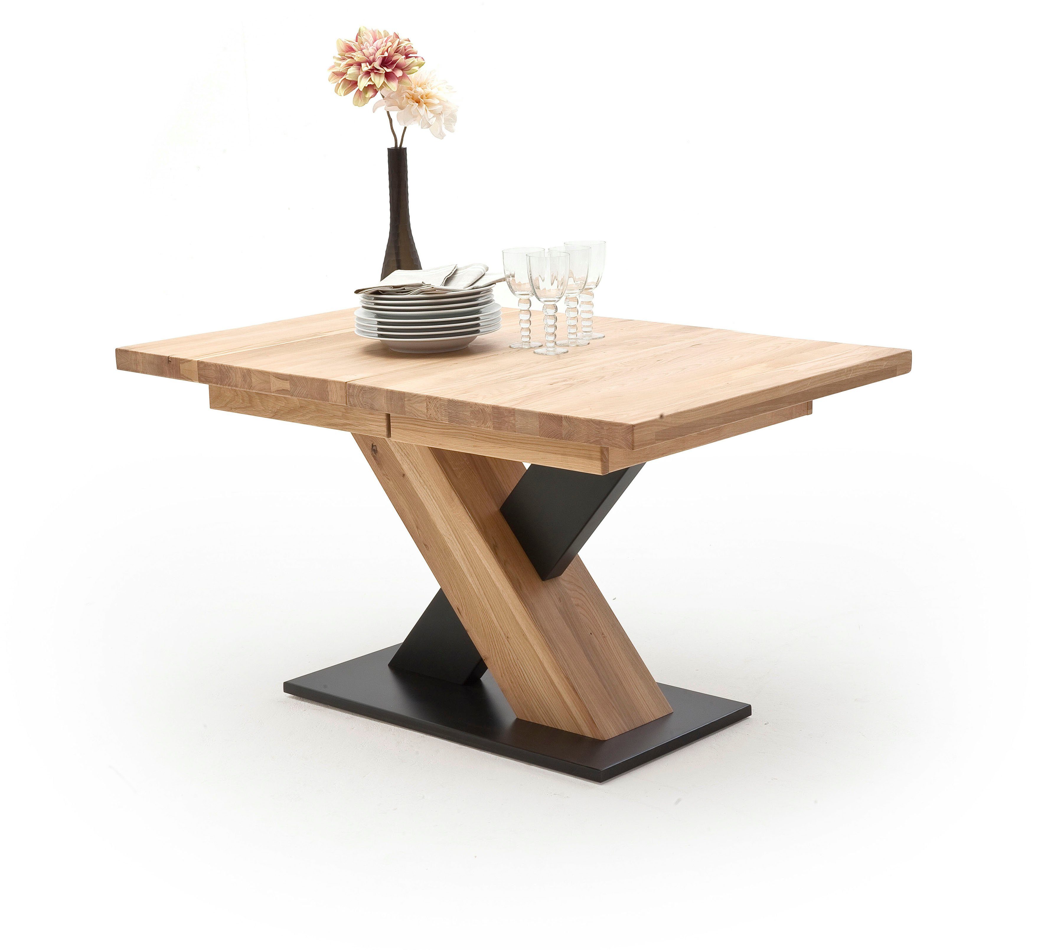 MCA furniture Esstisch Mendoza A, Esstisch Massivholz mit Synchronauszug