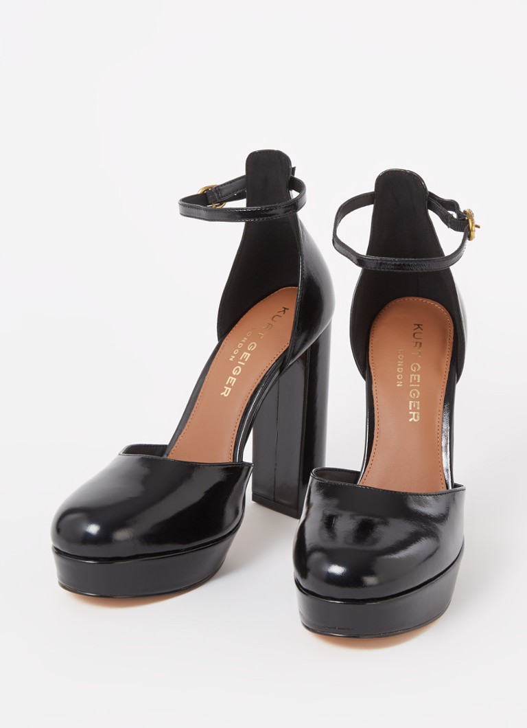Kurt Geiger Shoreditch -lakkanahkainen avokas platform-pohjalla