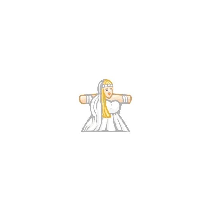 Braut blond - Aufkleber für Meeple