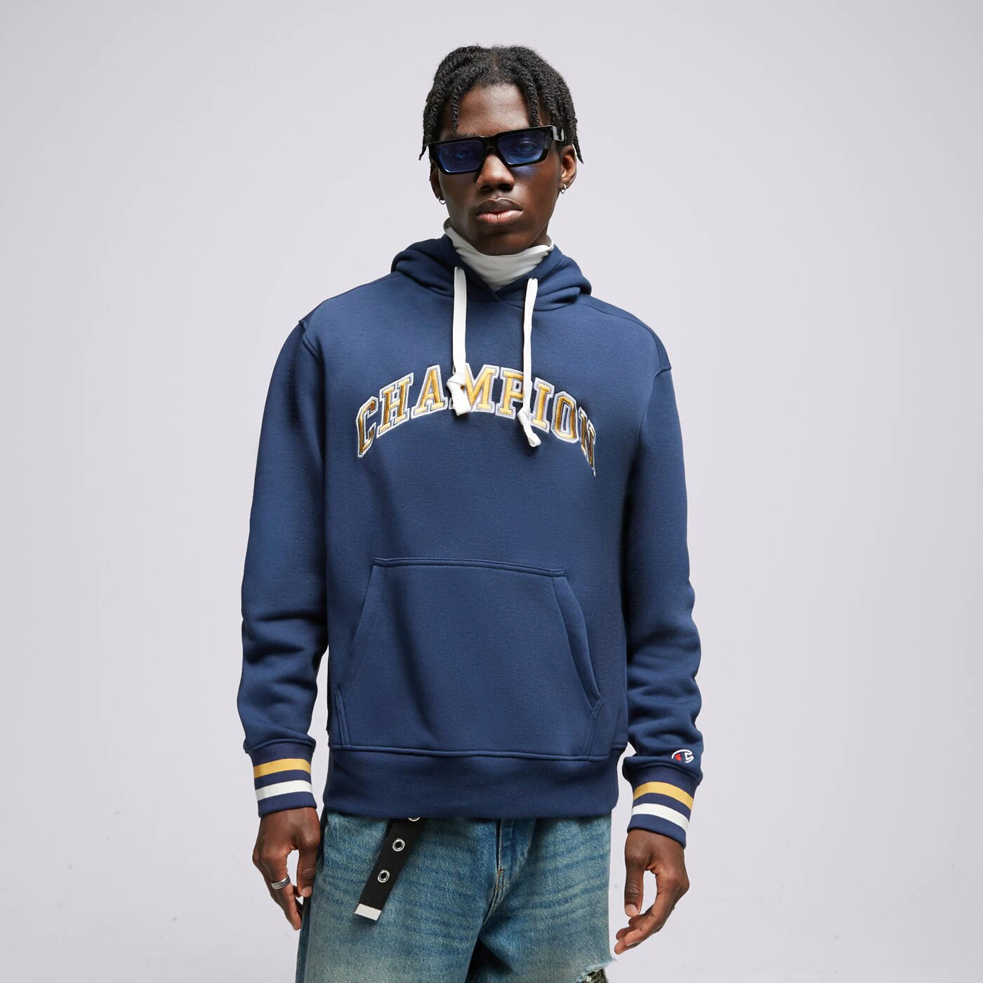 CHAMPION HOODIE HOODED SWEATSHIRT Dunkelblau