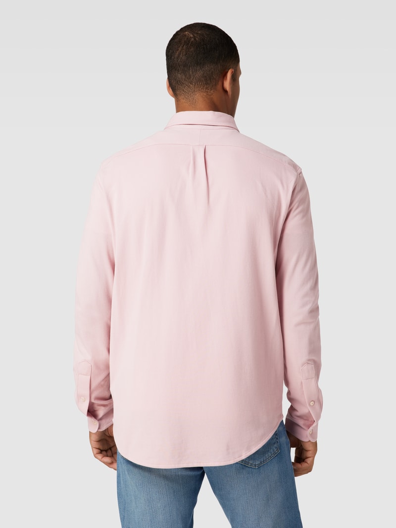 Slim Fit Freizeithemd mit Button-Down-Kragen in rosa