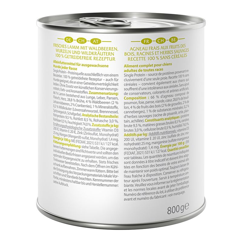 Sparpaket Wolf of Wilderness Adult 24 x 800 g - Single Protein