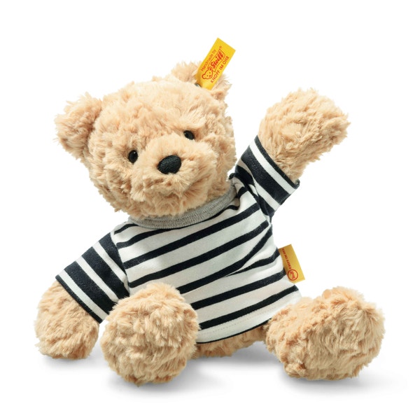 Soft Cuddly Friends Jimmy Teddybär mit T-Shirt, 25 cm, hellbraun
