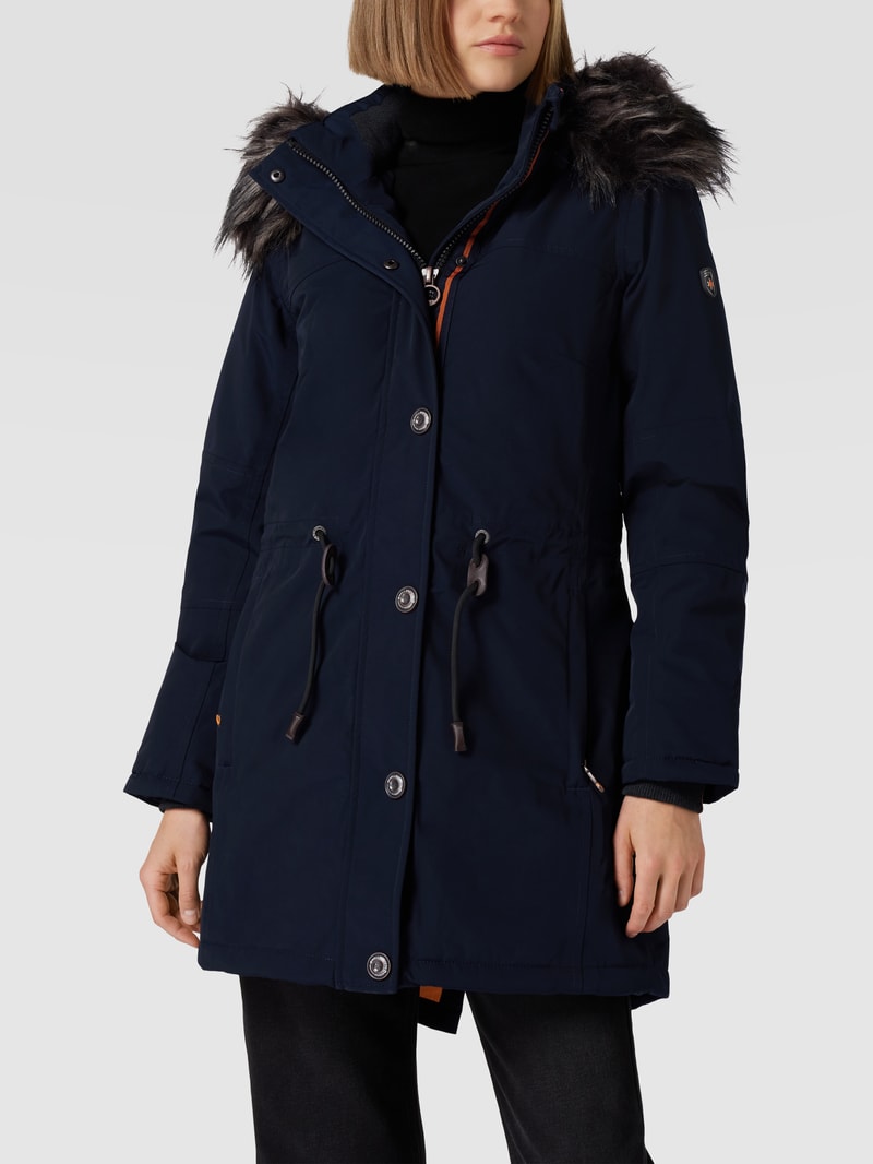 Funktionsjacke mit abnehmbarem Webpelz im Modell 'Wolkenlos 878' in marineblau