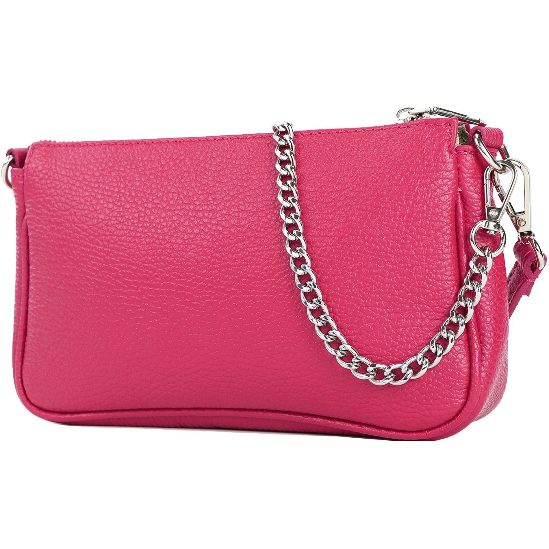 modamoda de Schultertasche T237, Echtleder Handmade in Italy