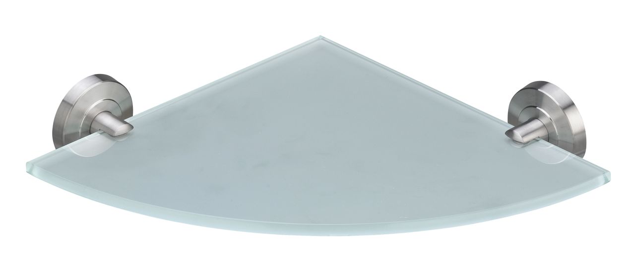 Weles AMARE Eck Regal Glasablage, silber