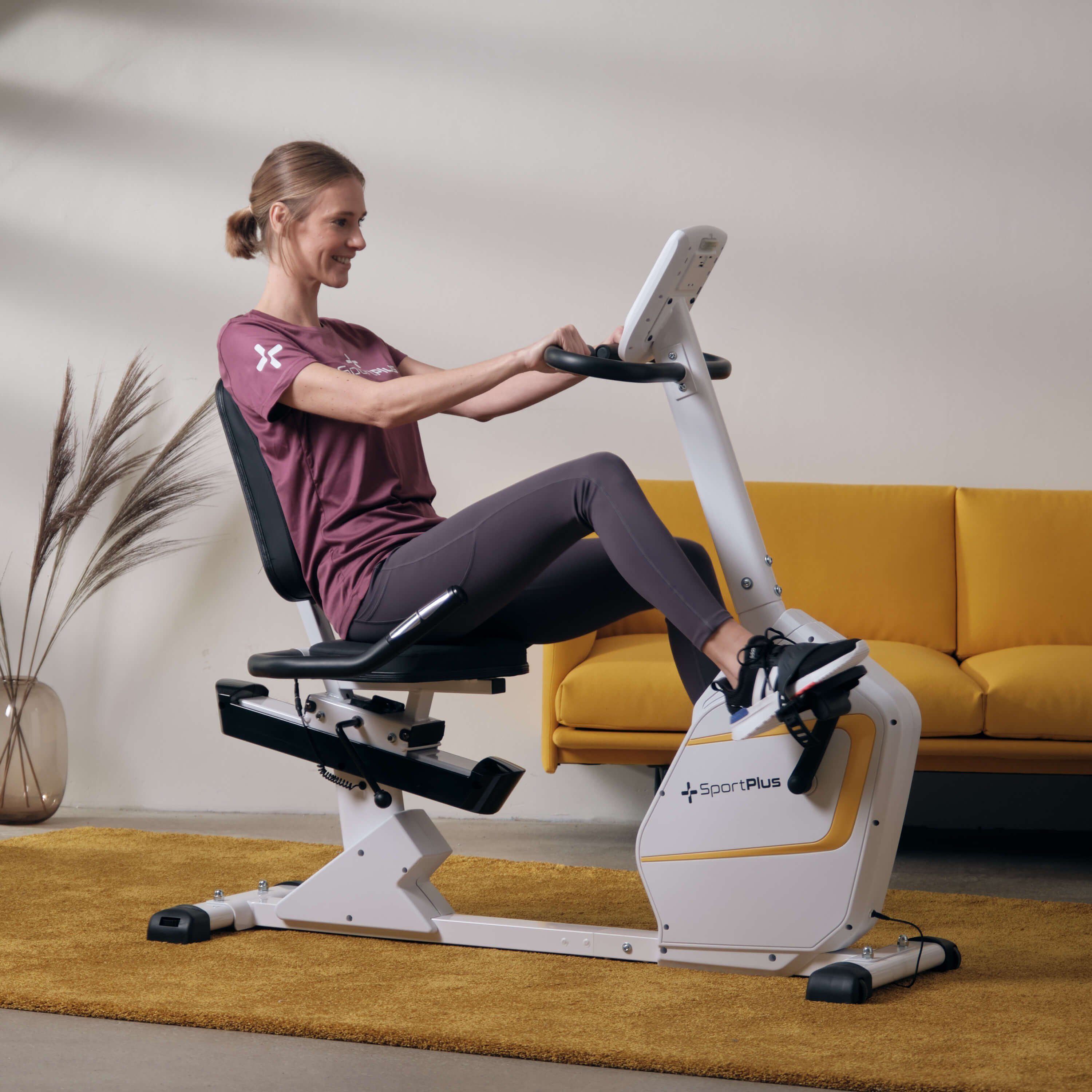SportPlus Heimtrainer SP-RB-9900-W-iE, Sitzheimtrainer, App-Steuerung, SP-RB-9900-iE