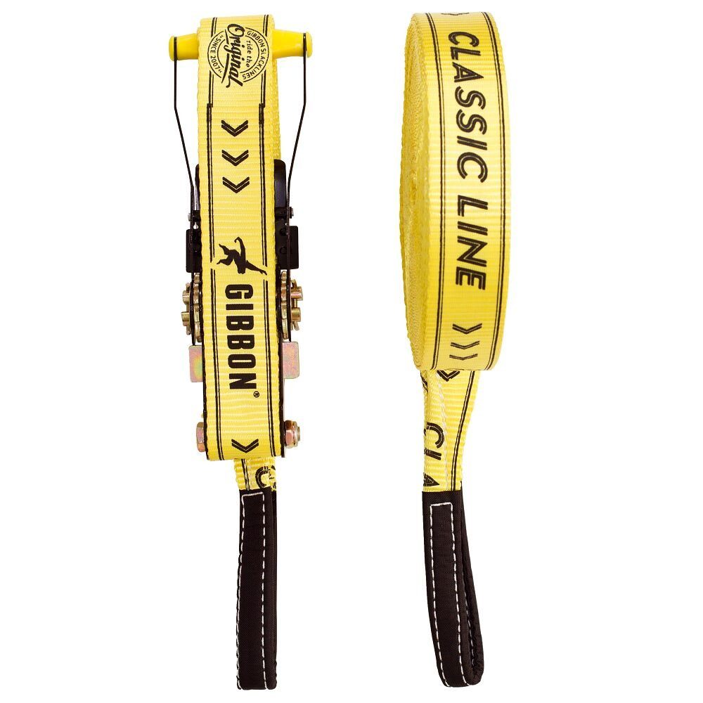 Gibbon Slackline Slackline Classic Line, Hochwertige und langlebige Slackline mit einfacher Bedienung