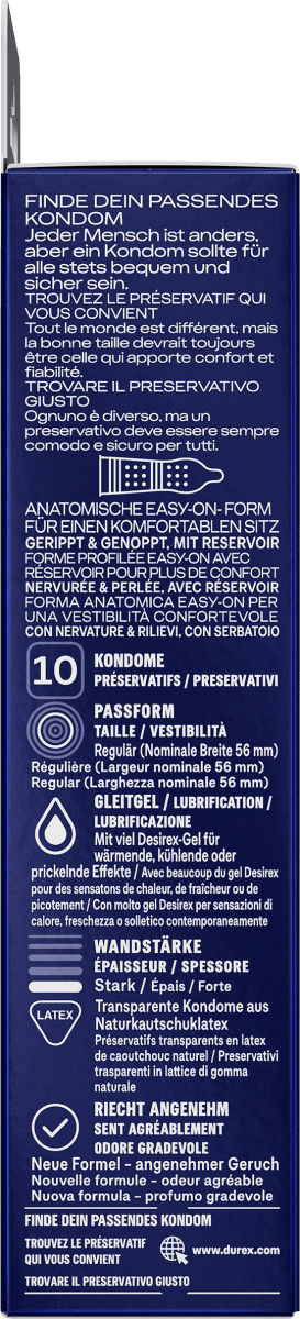 Kondome Intense Orgasmic, Breite 56mm, 10 St