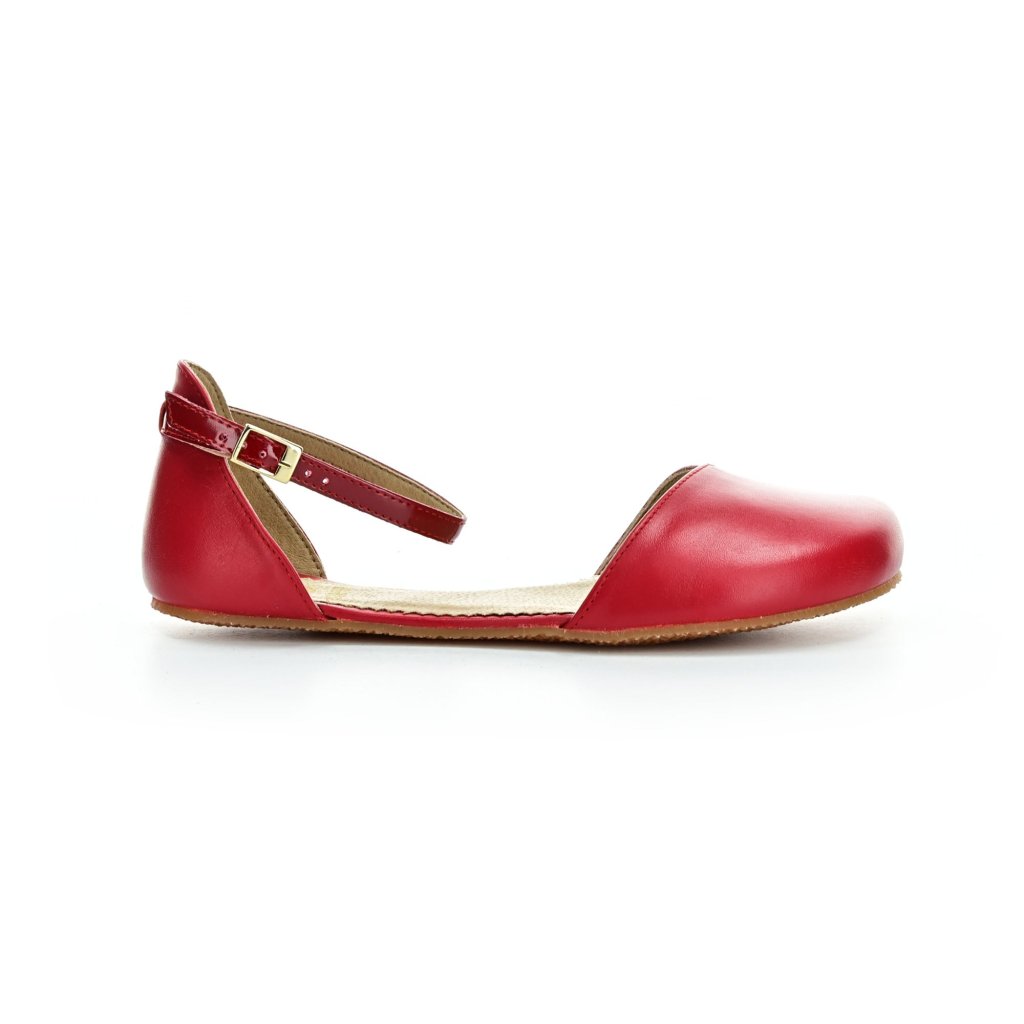 Shapen Poppy II Cherry Wide Barfuß-Ballerinas