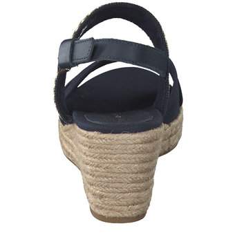 Tommy Hilfiger Golden Webbing Mid Wedge in blau