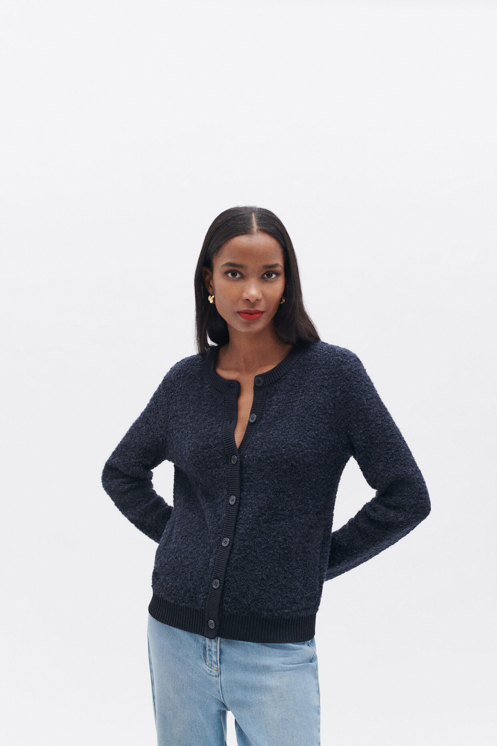 Veste will bleu marine femme