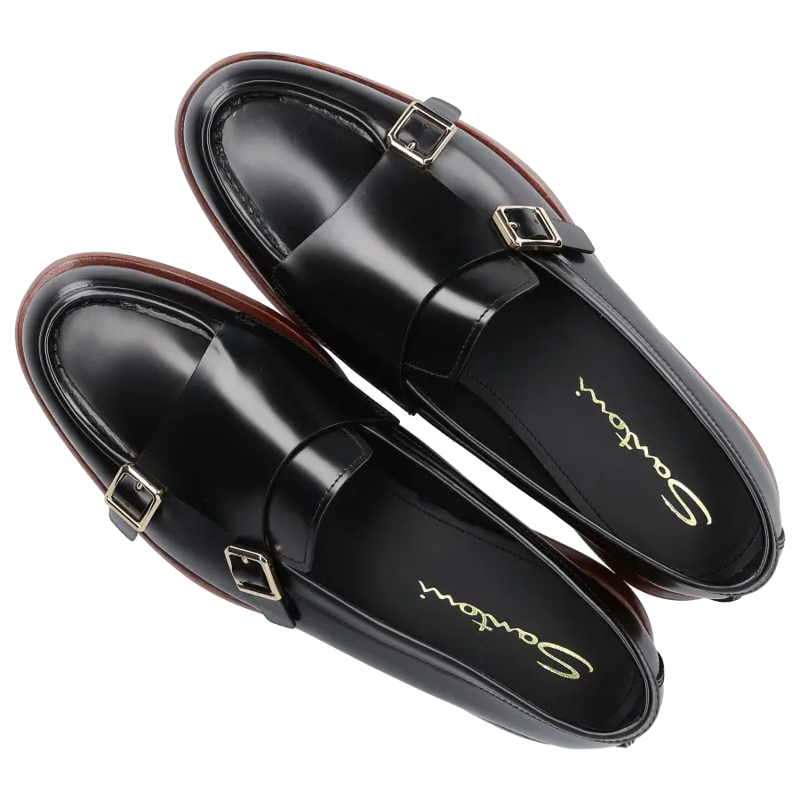 Santoni - Monk Schuhe 70581 Kalbsleder - schwarz