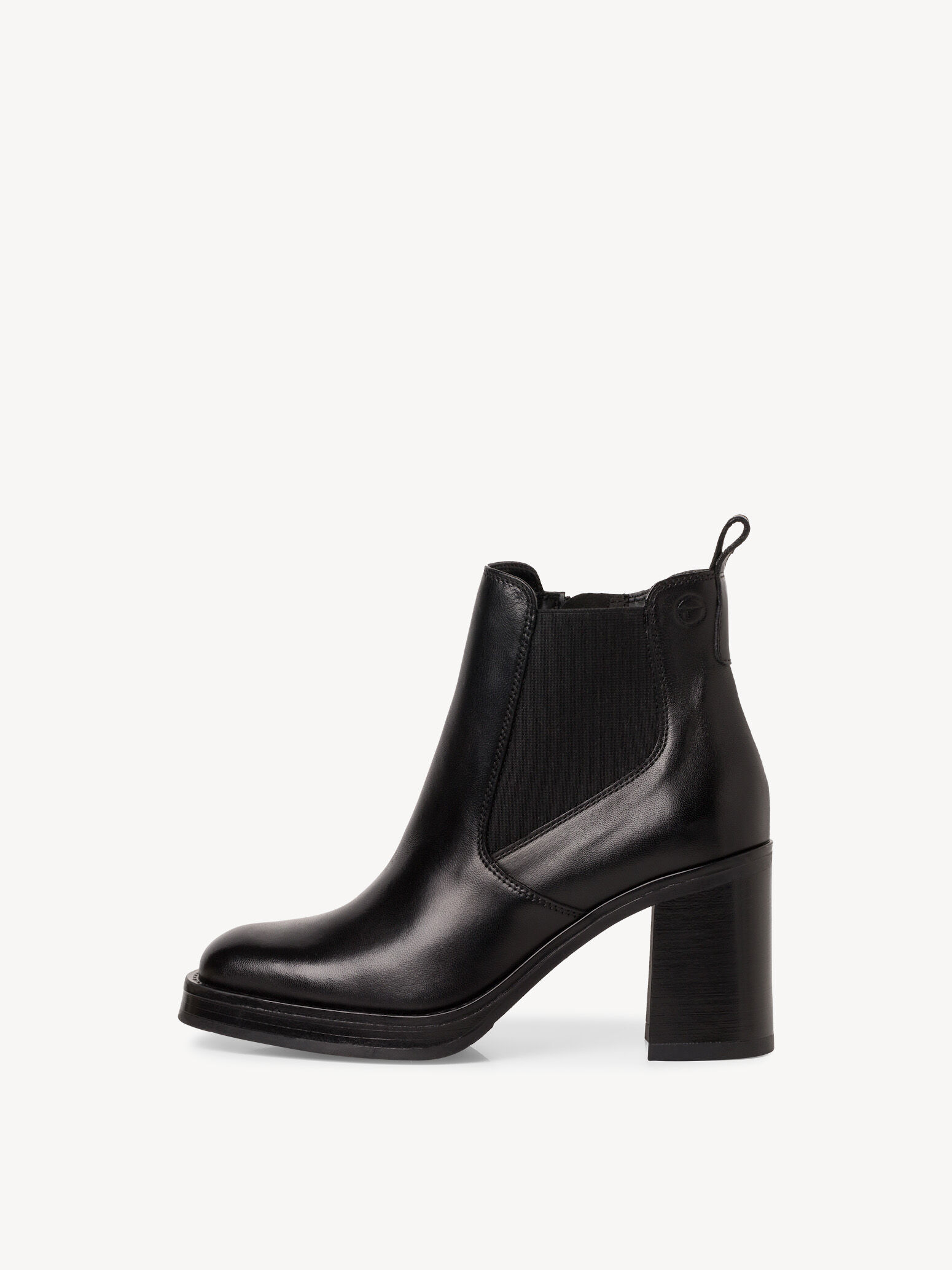Bottine Chelsea en cuir - noir