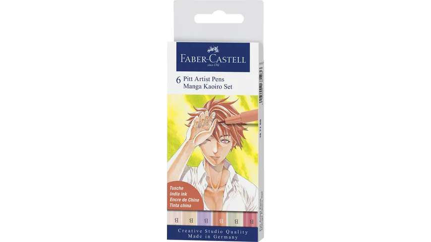 FABER-CASTELL  Tuschstift Pitt Artist Pen Manga Kaoiro 6x