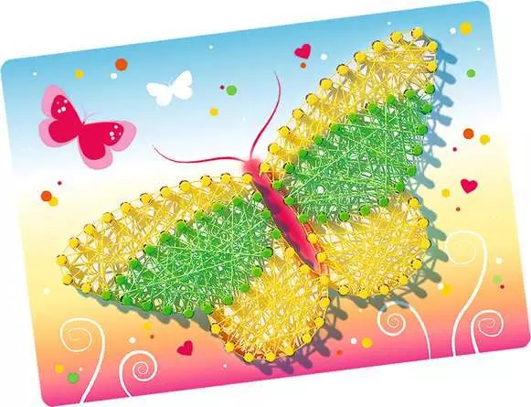 String Art Schmetterlinge - Bastelset für Kinder ab 6 Jahren