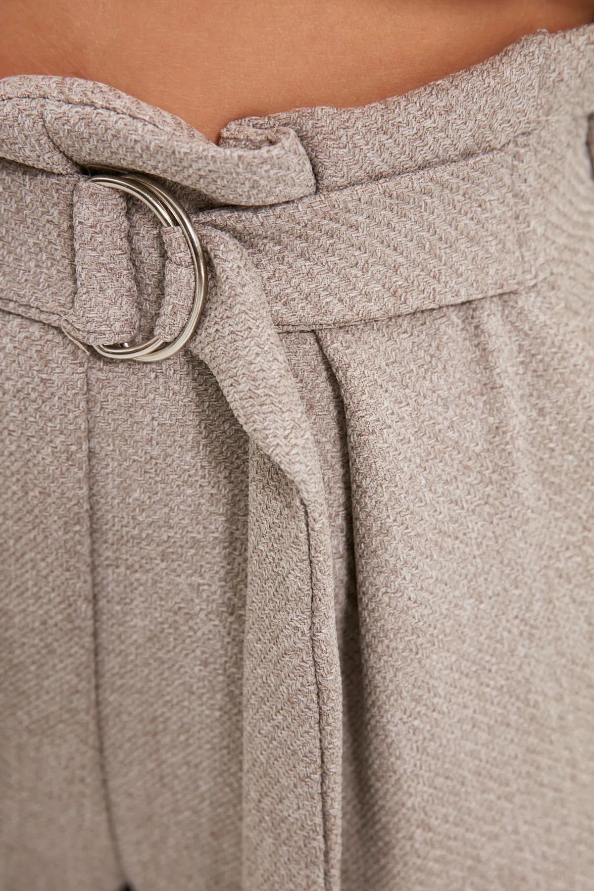 Trendyol Collection  Graue gewebte Zigarettenhose zum Binden TWOAW21PL0316