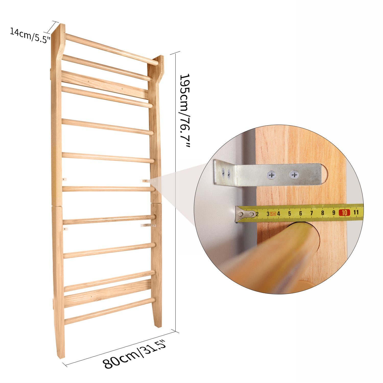 CCLIFE Kletter-Trainingsgerät Sprossenwand Kletterwand Turnwand Klettergerüst Turngeräte Holz Kinder