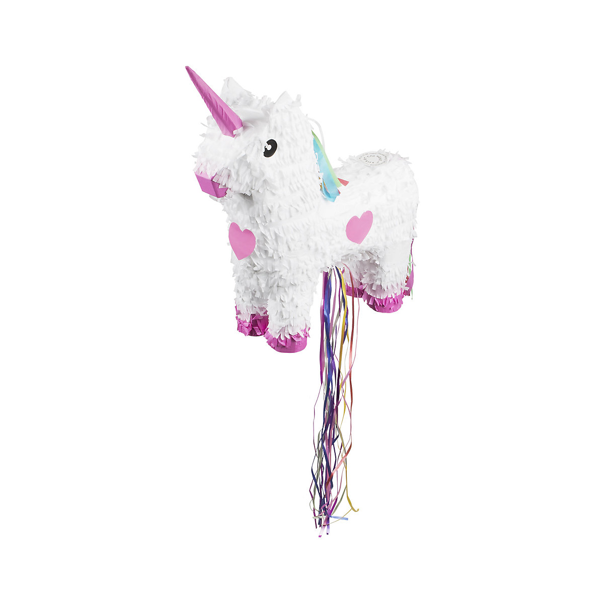 Zieh-Piñata Einhorn weiss (47 x 39 cm)