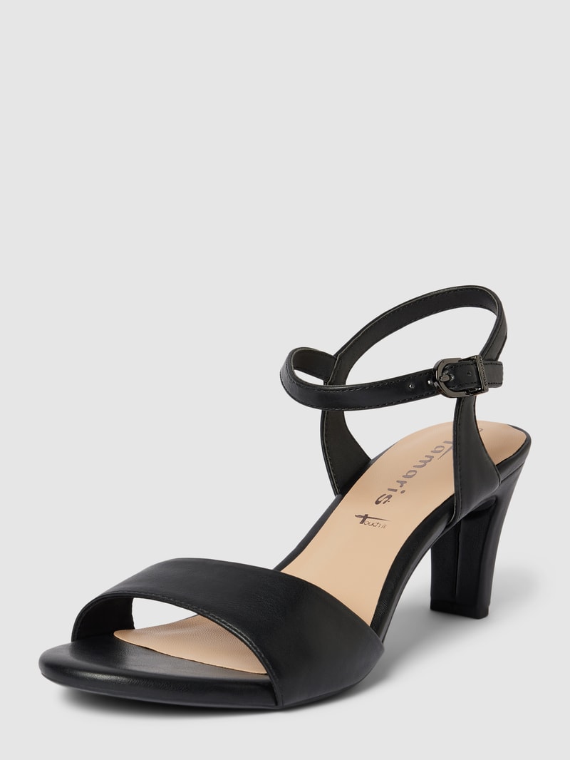 Sandaletten im Metallic-Look in schwarz