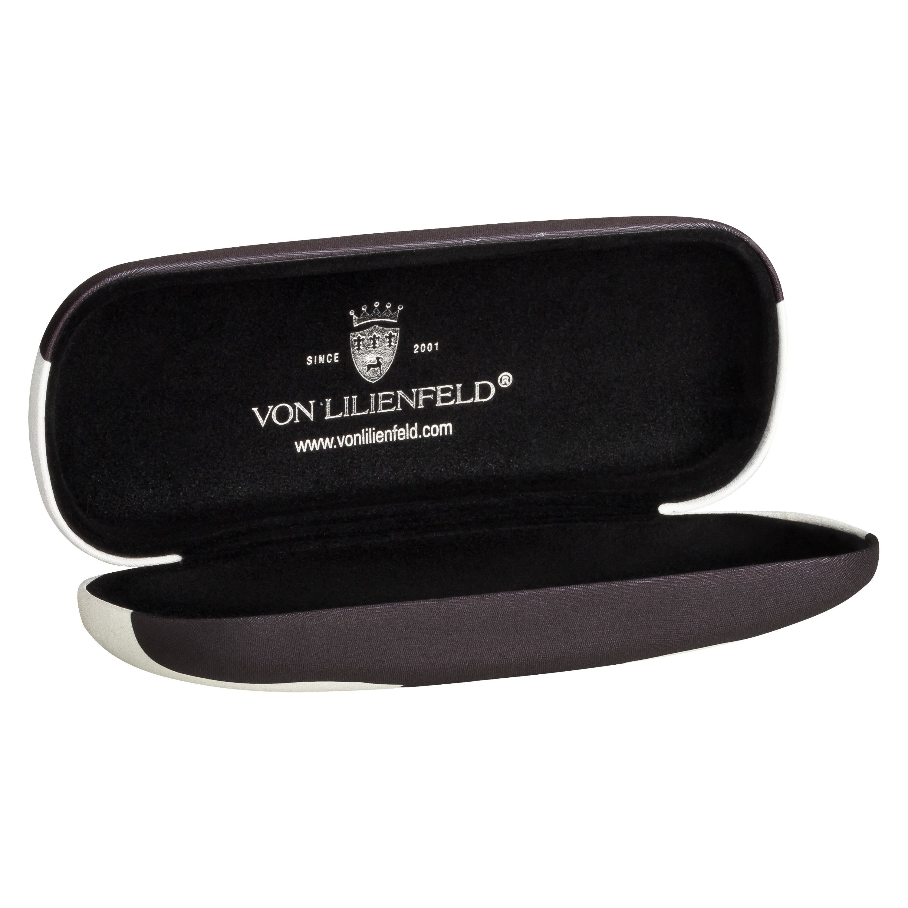 von Lilienfeld Brillenetui Brillenetui Schwarze Katzen Kätzchen Motiv Brillenbox, stabiles mit Mikrofaser bezogenes Hardcase