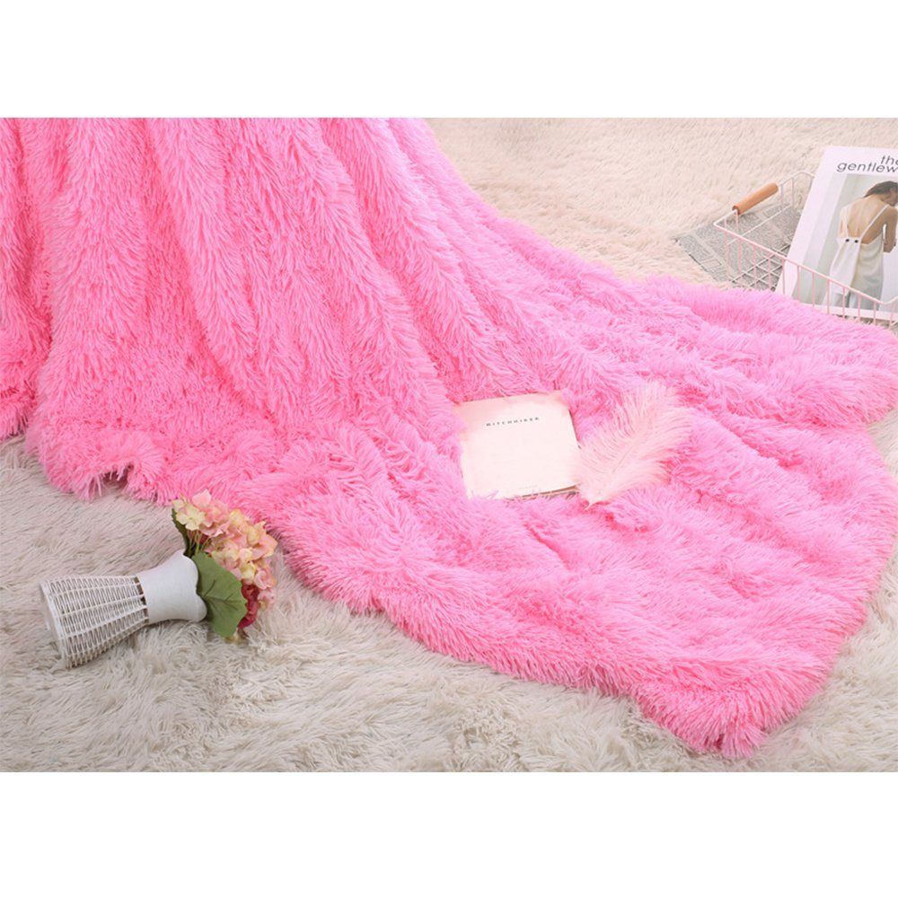 Wohndecke Super Weiche lange Zotteldecke, Flauschig Kuscheldecke Warme & Komfort, zggzerg
