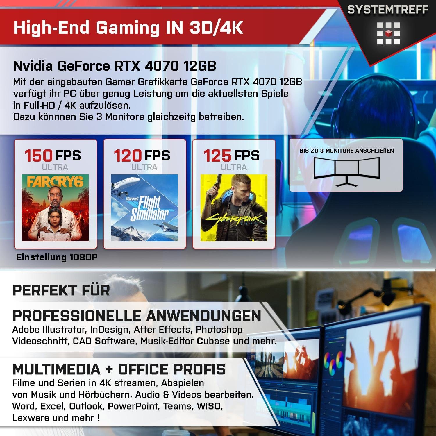 SYSTEMTREFF Gaming-PC-Komplettsystem (27