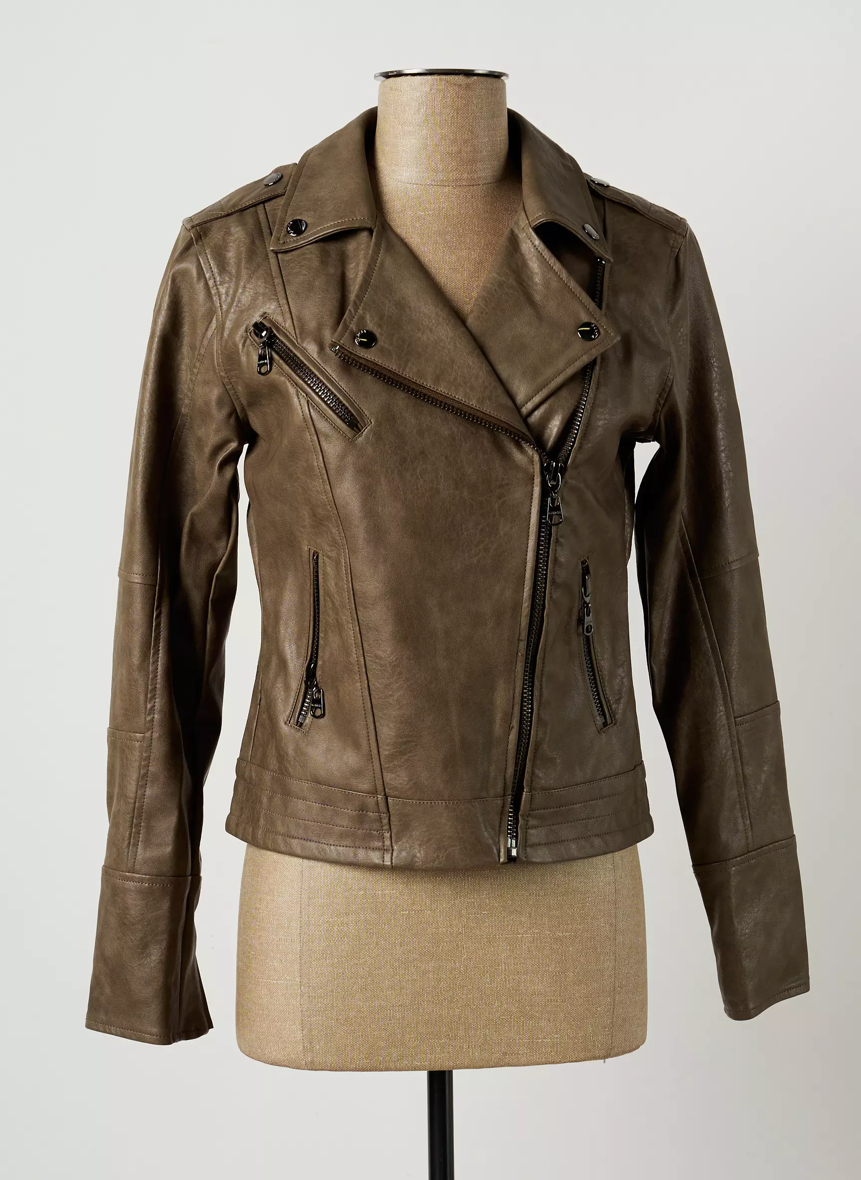 Garcia Vestesimilicuir Femme couleur marron