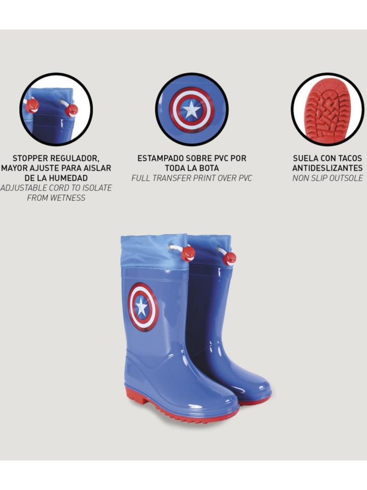 Marvel Gummistiefel Marvel Captain America in Blau günstig kaufen