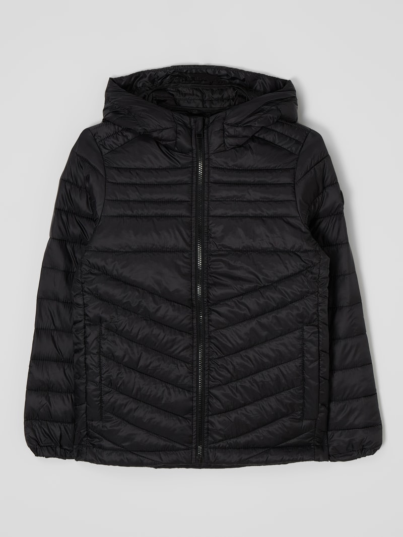 Steppjacke mit Kapuze Modell 'Ehero' in schwarz