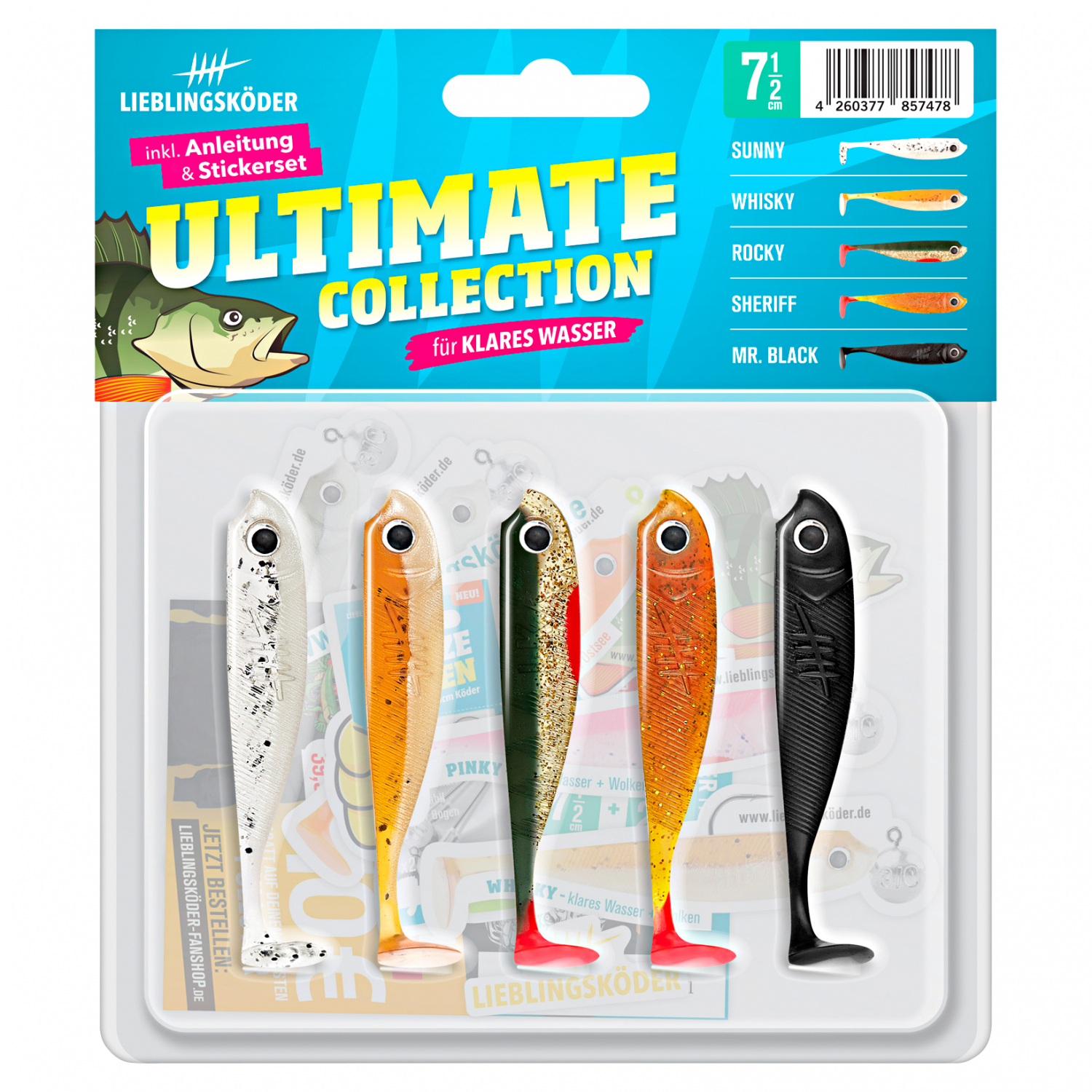 Lieblingsköder Gummifisch Barschköder (6 cm, Ultimate Collection klares Wasser)